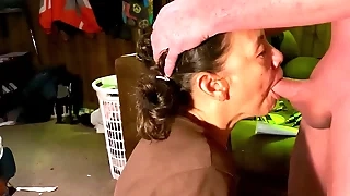 Of age Asian Stepmom Gives The Rout Soaking Deepthroat